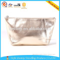 promotional fashion custom zipper golden cosmetics purse